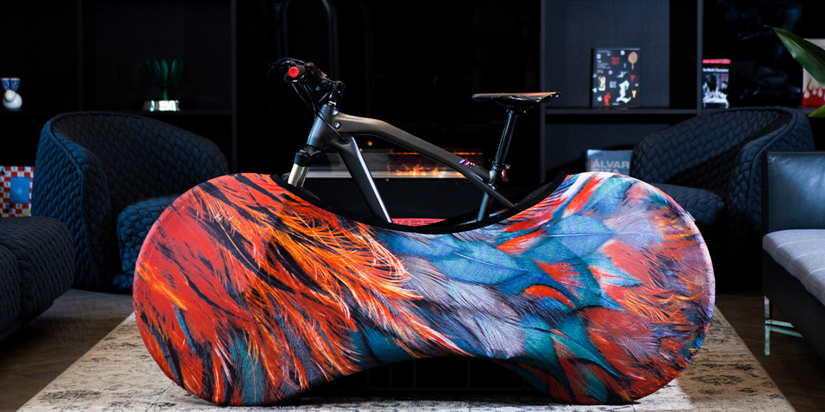 colorful-bike-cover-in-the-office