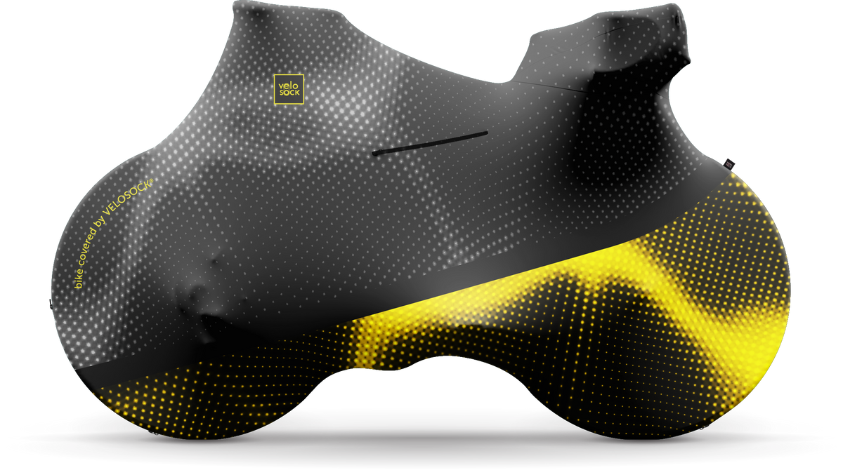 Carbon Yellow bike cover for bike racks – photo 1
