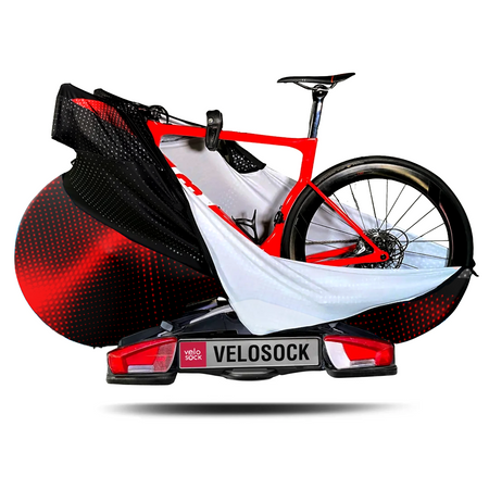 Carbon Red bike cover for bike racks – photo 2