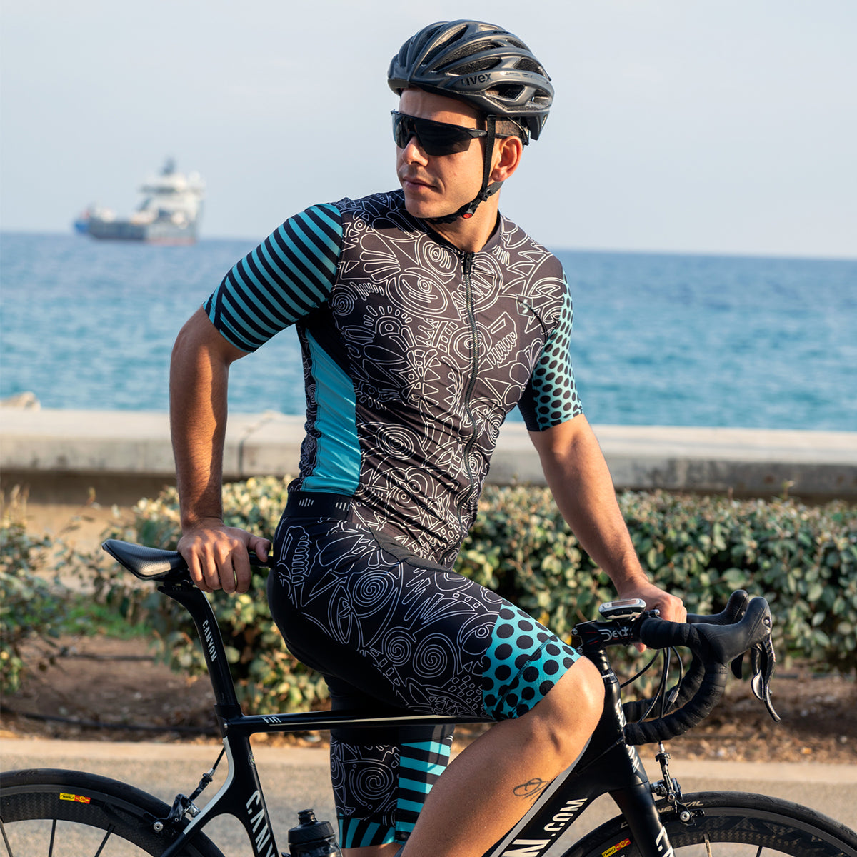 Men's bibshorts Polka lines