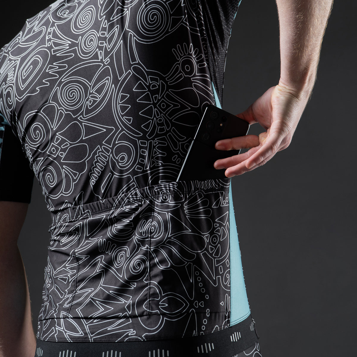 Men's cycling jersey Polka lines